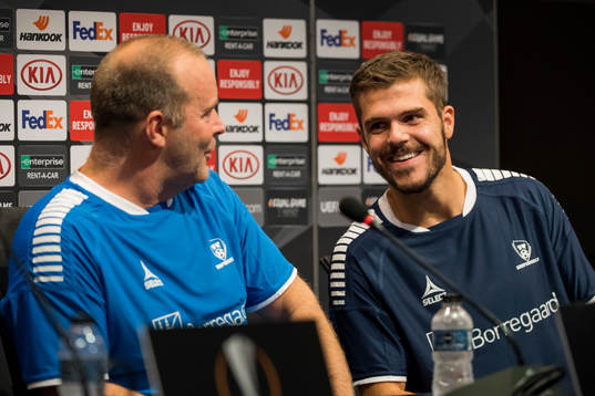 Geir Bakke, head coach of Sarpsborg 08, and Joachim
