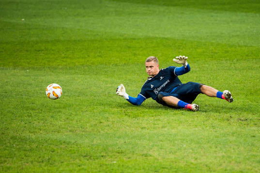 Goalkeeper Aleksandr Vasyutin of Sarpsborg 08