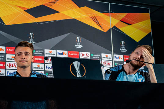 Andreas Vindheim and Lasse Nielsen of Malmö FF