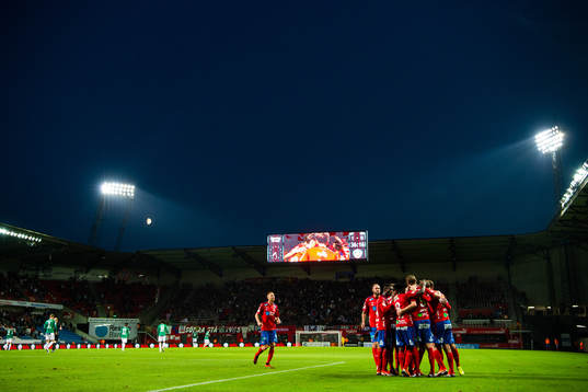 Helsingborgs spelare jublar