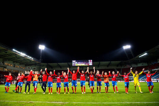 Helsingborgs spelare jublar