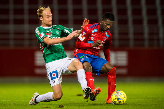 Brages Anton Lundin och Helsingborgs Mohammed Abubakari