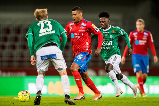 Helsingborgs Wanderson Do Carmo och Brages Kristian Andersen
