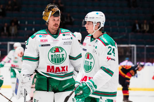 Rögles målvakt Justin Pogge och Balint Horvath