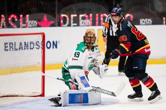 Rögles målvakt Justin Pogge och Djurgårdens Gustav