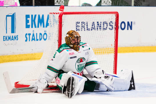 Rögles målvakt Justin Pogge deppar