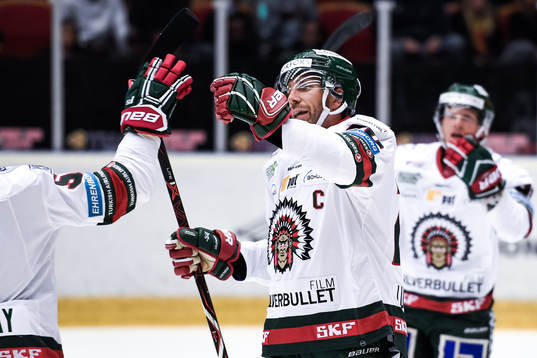 Frölundas Joel Lundqvist jublar