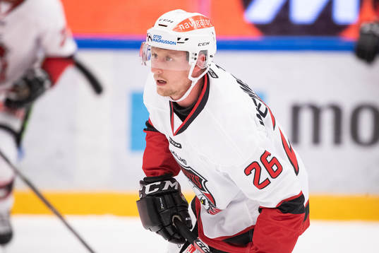 Malmö Redhawks Axel Wemmenborn  i ishockeymatchen i SHL