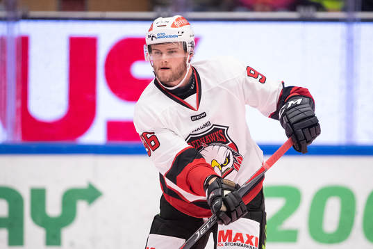 Malmö Redhawks Kim Rosdahl  i ishockeymatchen i SHL mellan