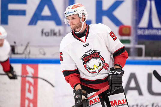 Malmö Redhawks Kim Rosdahl  i ishockeymatchen i SHL mellan