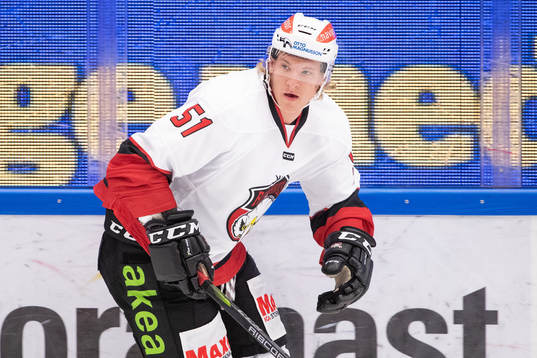 Malmö Redhawks Emil Sylvegård   i ishockeymatchen i SHL