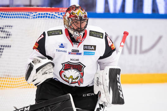 Malmö Redhawks målvakt Cristopher Nilstorp  i