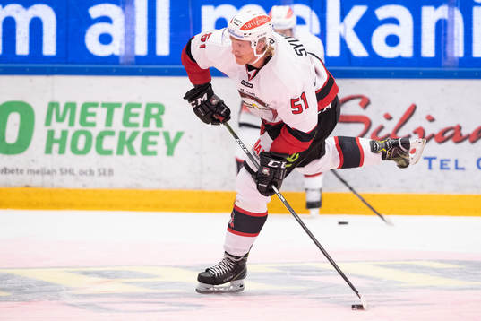 Malmö Redhawks Emil Sylvegård   i ishockeymatchen i SHL