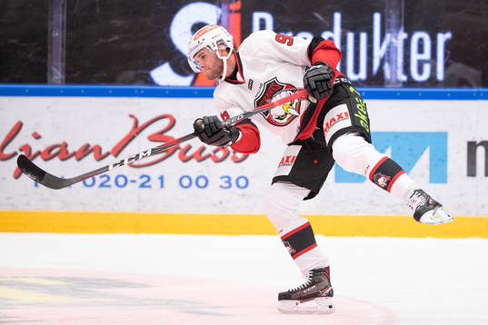 Malmö Redhawks Kim Rosdahl  i ishockeymatchen i SHL mellan