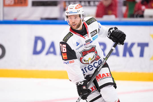 Malmö Redhawks Anton Öhman  i ishockeymatchen i SHL