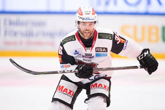Malmö Redhawks Anton Öhman  i ishockeymatchen i SHL