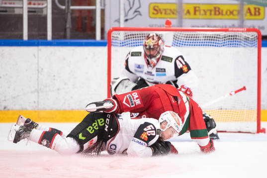 Malmö Redhawks Tobias Ekberg och Moras Mathias Bromé
