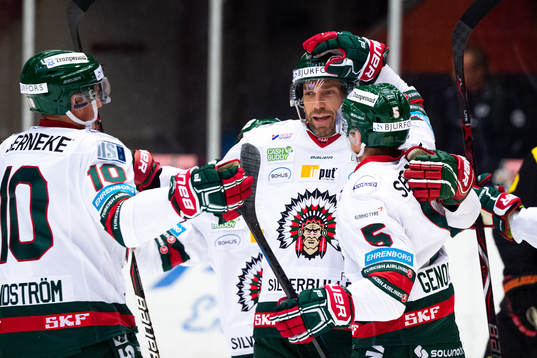 Frölundas Joel Lundqvist jublar