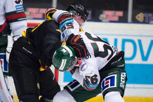 Brynäs Niclas Lundgren och Frölundas Jonathan Sigalet