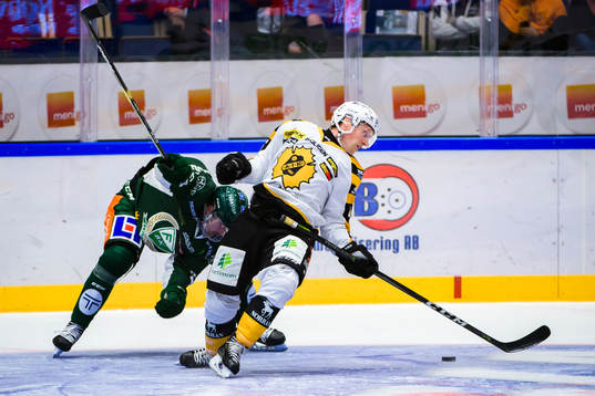 Färjestads Linus Johansson och Skellefteås Mathis Olimb