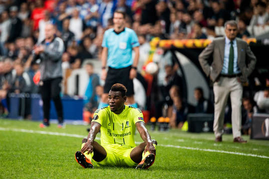 Rashad Muhammed of Sarpsborg 08 looks dejected