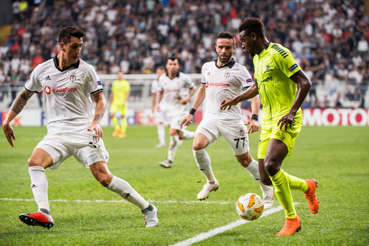 Enzo Roco of Besiktas and Rashad Muhammed of Sarpsborg 08