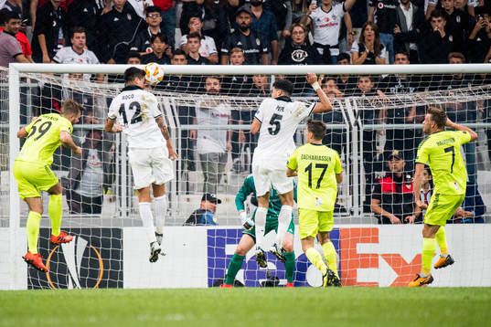 Enzo Roco of Besiktas scores the 2-0 goal