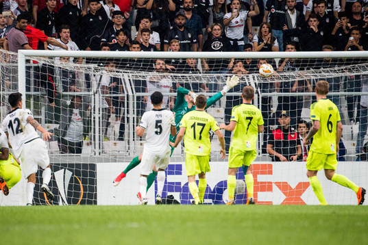 Enzo Roco of Besiktas scores the 2-0 goal