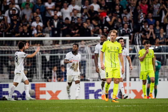 Matti Lund Nielsen of Sarpsborg 08 looks dejected