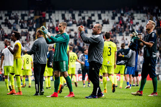 Goalkeeper Aleksandr Vasyutin of Sarpsborg 08 and Geir