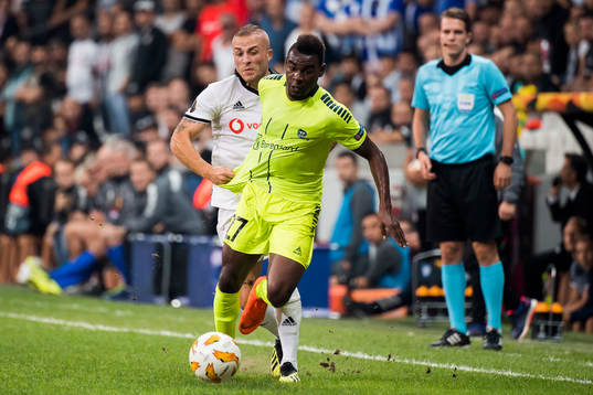 Gökan Före of Besiktas and Rashad Muhammed of Sarpsborg 08