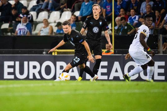 Marcus Antonsson and Sören Rieks of Malmö FF