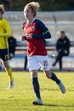 Norges Odin Thiago Holm 180920 i landskampen i fotboll