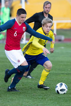 Norges Christof Zafeiris och Sveriges Nils Wallenberg  i