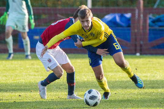 Sveriges Jesper Tolinsson och Norges Uranik Seferi i