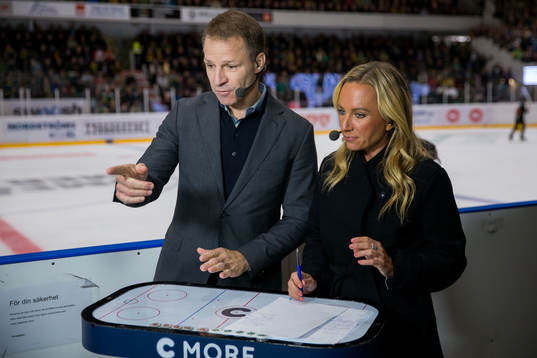 Cmore´s Michael Helber och Frida Nordstrand