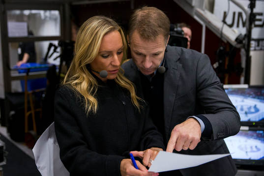 Michael Helber och Frida Nordstrand från C More