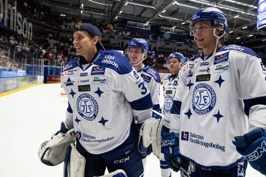Leksands spelarna jublar