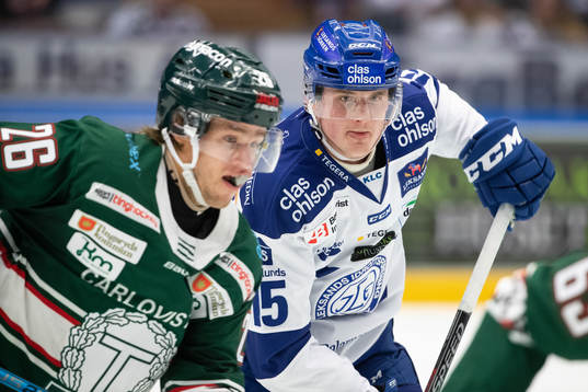 Leksands Johan Porsberger  i ishockeymatchen i