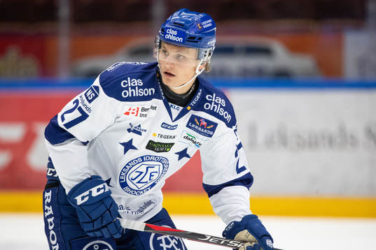 Leksands Anton Karlsson  i ishockeymatchen i