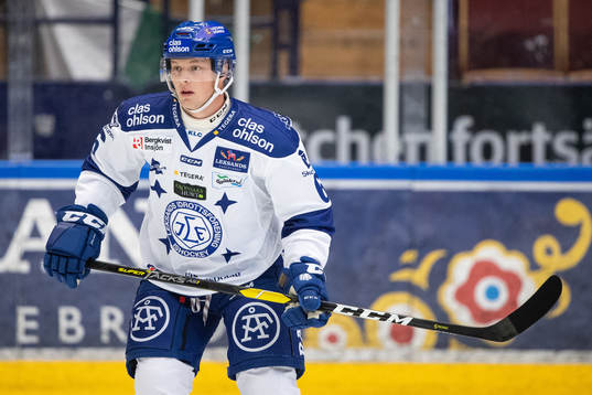 Leksands Axel Bergkvist  i ishockeymatchen i