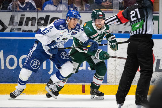 Leksands Jon Knuts och Tingsryds Daniel Ljunggren  i