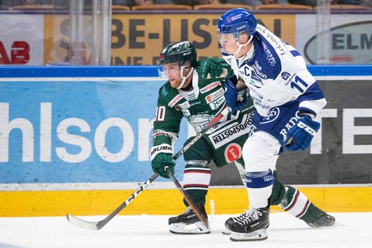 Tingsryds Daniel Ljunggren och Leksands Martin Karlsson  i