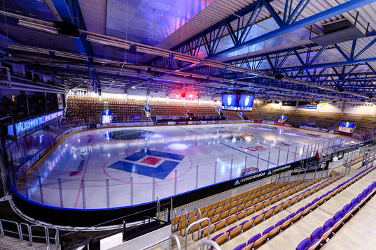 Generell interiör vy från Be-ge hockey center före