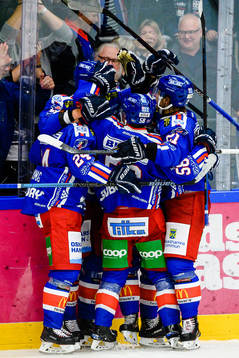 Oskarshamns spelare jublar