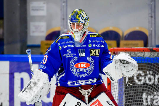 Oskarshamns målvakt Adam Åhman