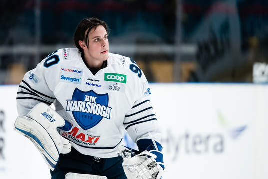 Karlskogas målvakt Olle Eriksson Ek