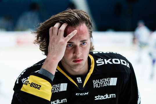 s Mathias From innan ishockeymatchen i Hockeyallsvenskan