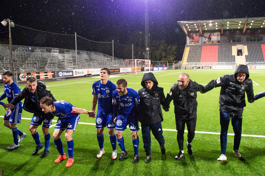 Sundsvalls spelare jublar