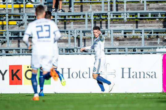Djurgårdens Kerim Mrabti jublar